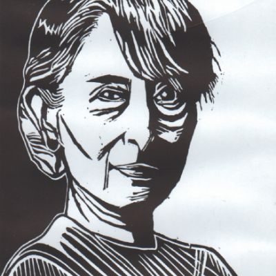 Vishnavee year 10, lino cut.